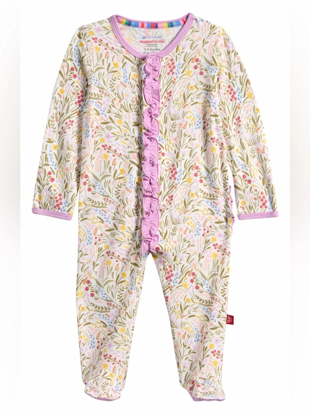 Newborn Magnetic Me Ashleigh Ruffle Footie